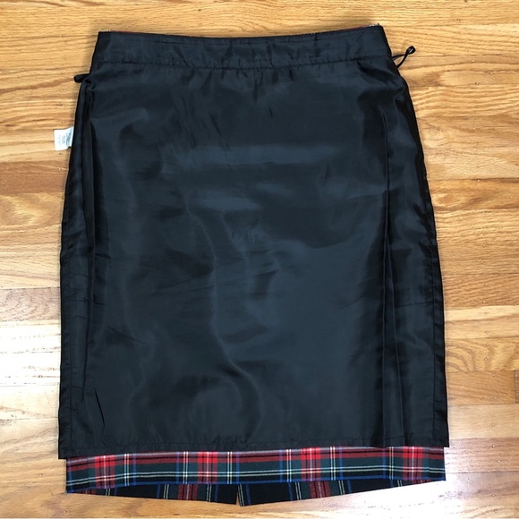 J. Crew Pencil Skirt Wool Blend Black Tartan Plaid Size 0 - Picture 10 of 14